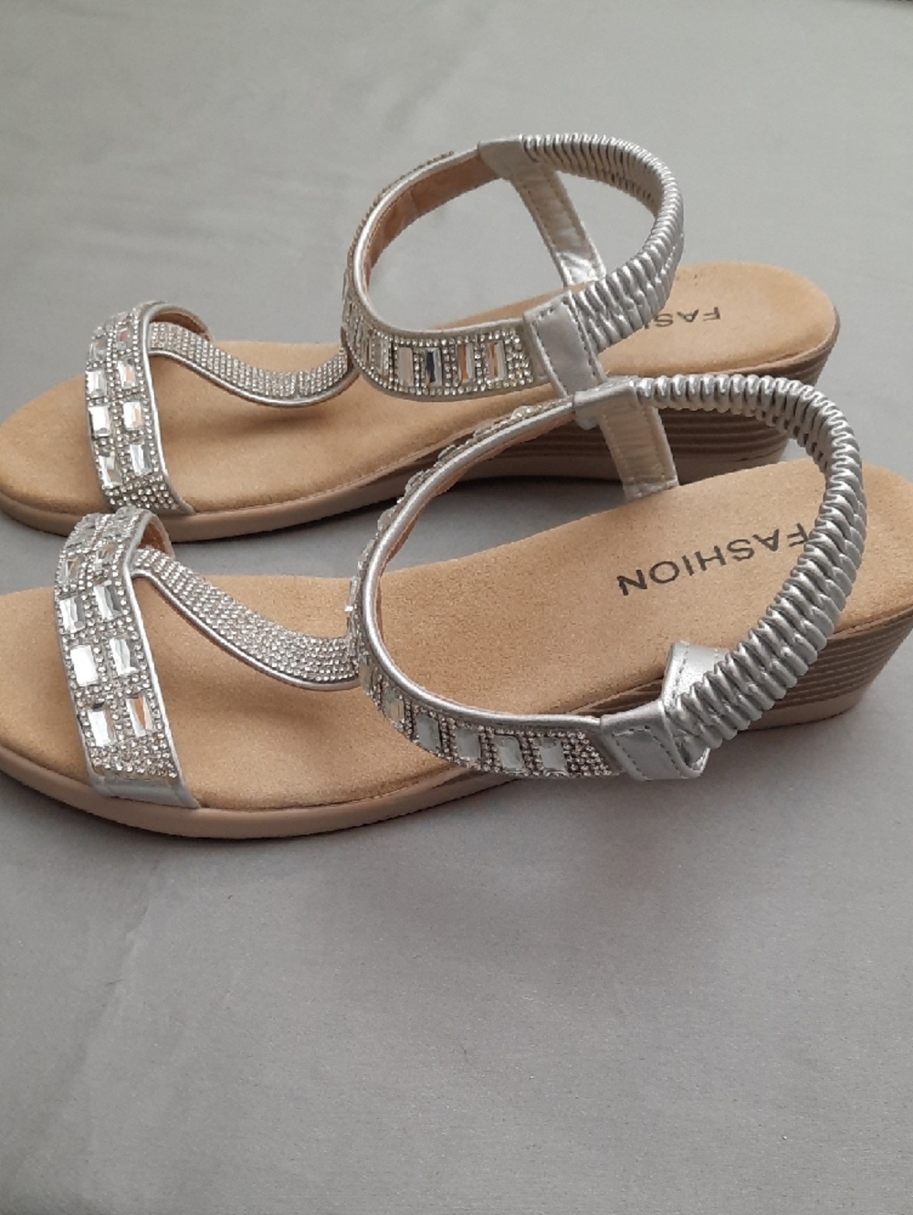 Silver Embellished Women's Sandals by Fashion - Size 38 - Picture 5 of 11
